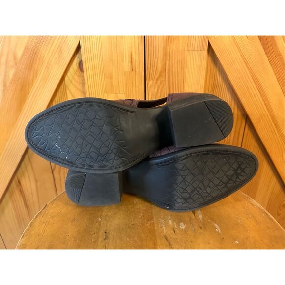 Not Rated Ankle Booties 8.5 Burgundy Cutout Faux Leather Whimisgoth - Picture 7 of 8